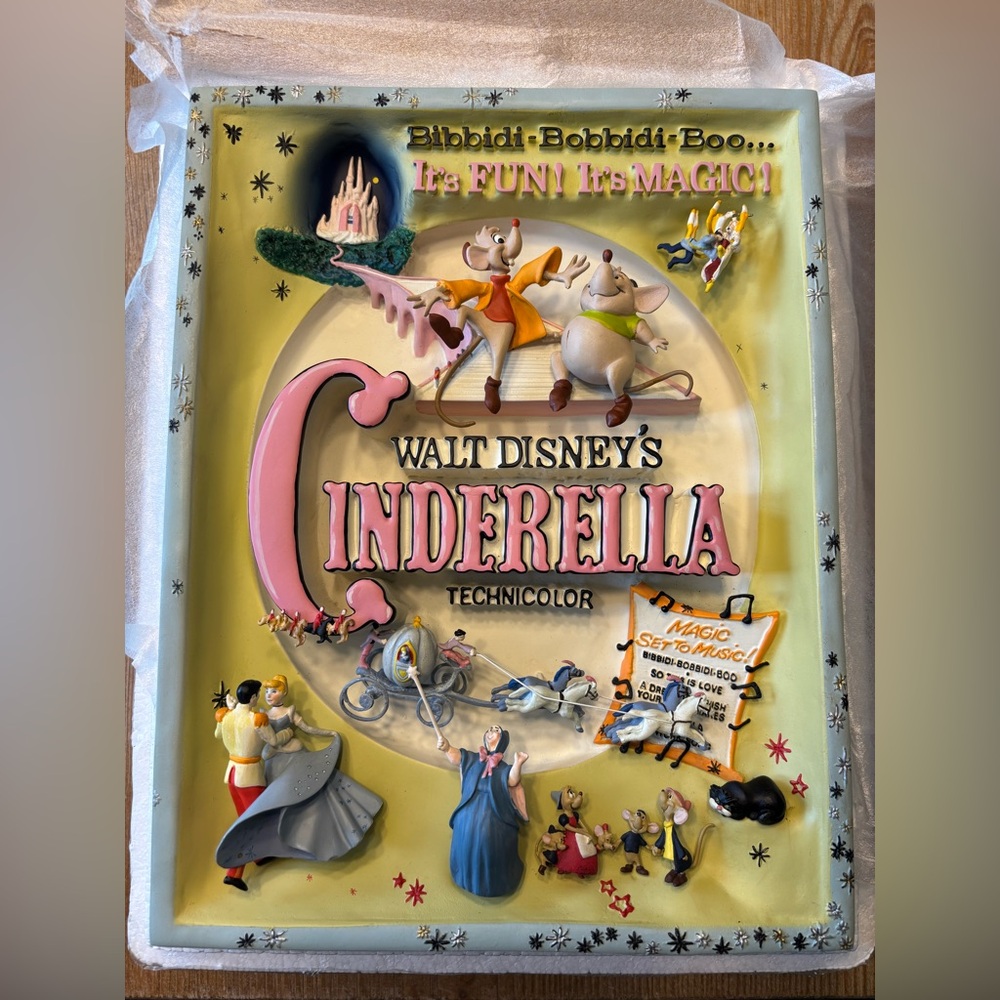 Walt Disney Cinderella Limited Edition 3D Sculpted Movie Poster